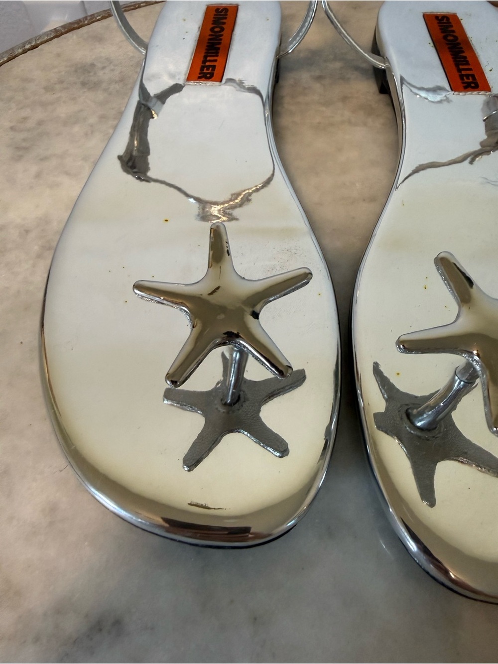 Simon Miller Silver Metallic Sandals Coastal - Picture 6 of 14